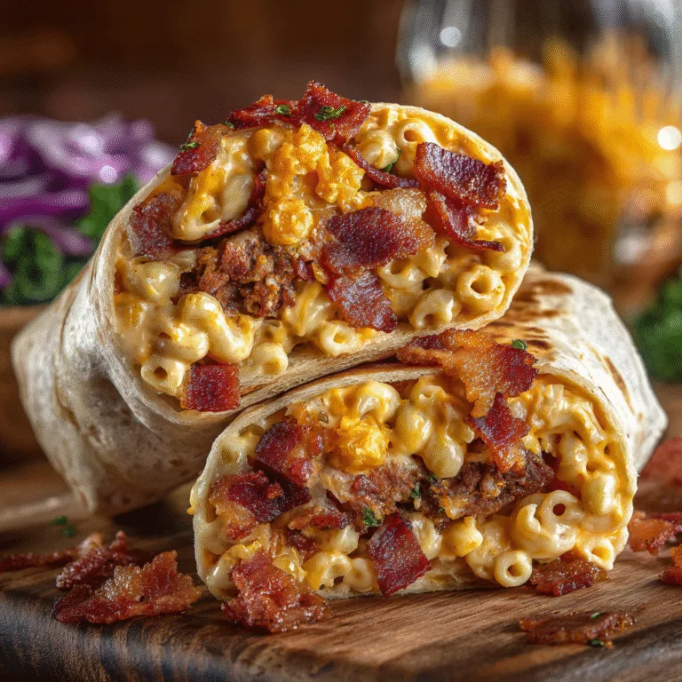 Bacon Mac ’n’ Cheese Burger Wrap: A Delicious and Easy Comfort Food Recipe