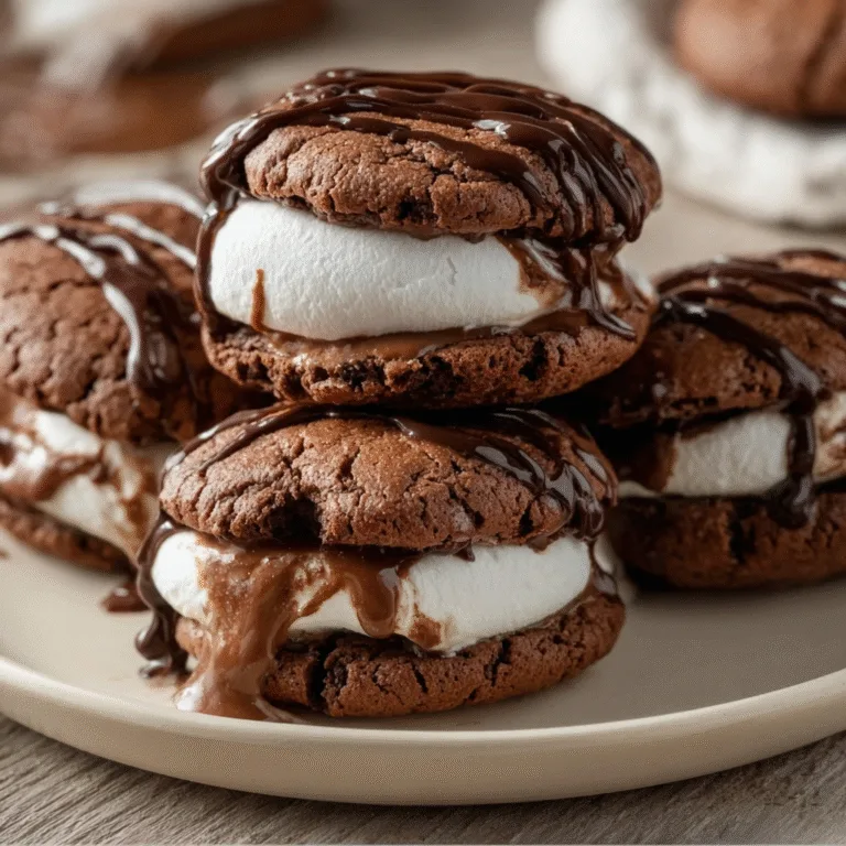 Thick Nutella Marshmallow Cookies with Fudgy Layers