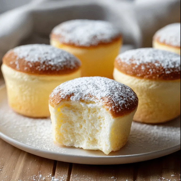 Fluffy Japanese Cotton Cheesecake Cupcakes – A Cloud You Can Eat ☁️
