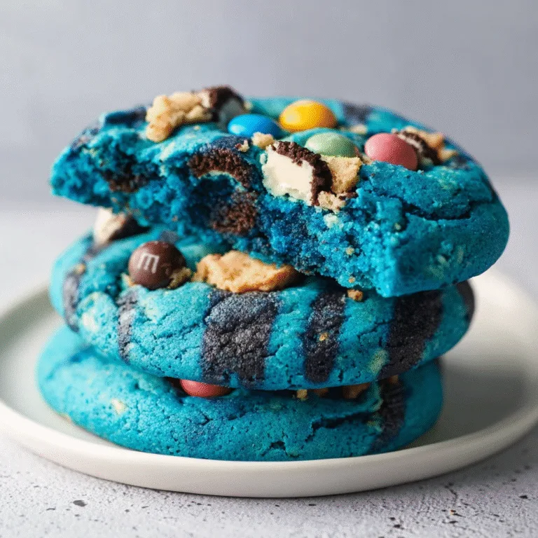 Soft & Chewy Cookie Monster Cookies