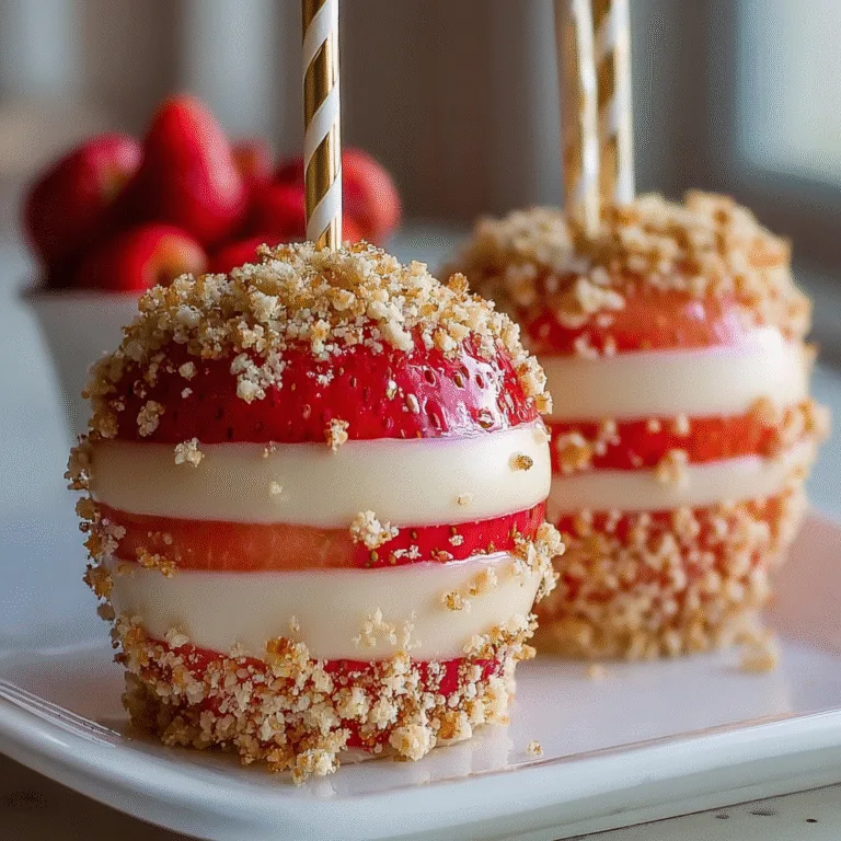 Strawberry Shortcake Candy Apples Recipe