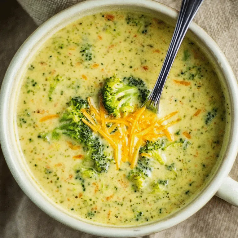 High Protein Broccoli Cheddar Soup