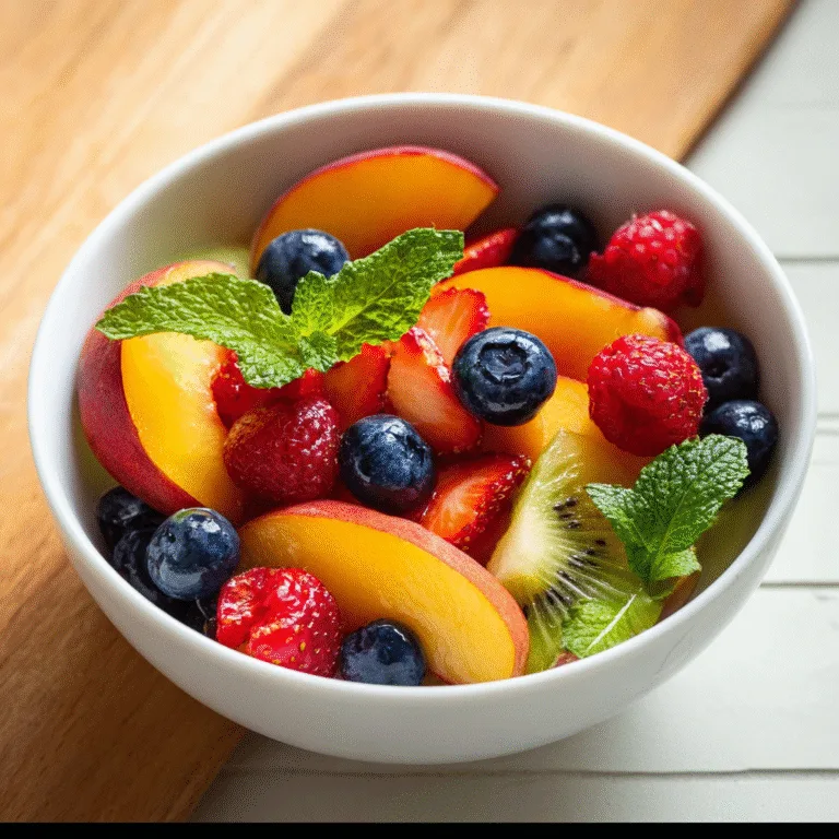 Summer Peach Fruit Salad – Light, Juicy & Refreshing