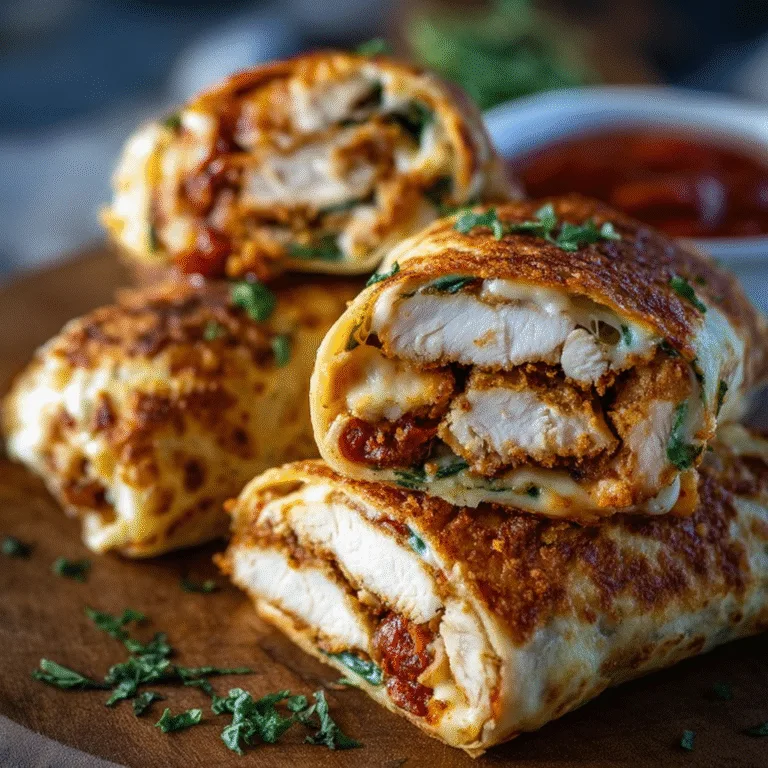 Crunchy Crispy Air Fryer Chicken & Mozzarella Wraps | Easy Air Fryer Recipe