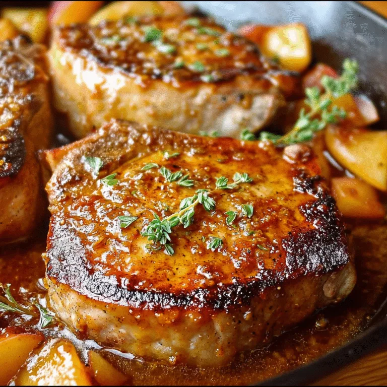 Apple Butter Pork Chops – Sweet & Savory Fall Dinner
