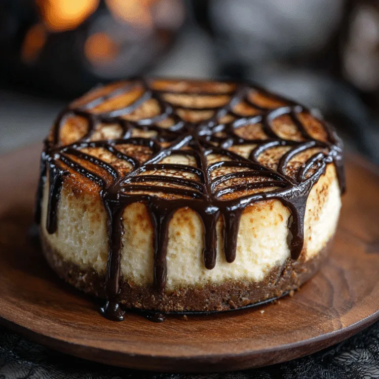 Spider Web Cheesecake – Easy Halloween Cheesecake Recipe