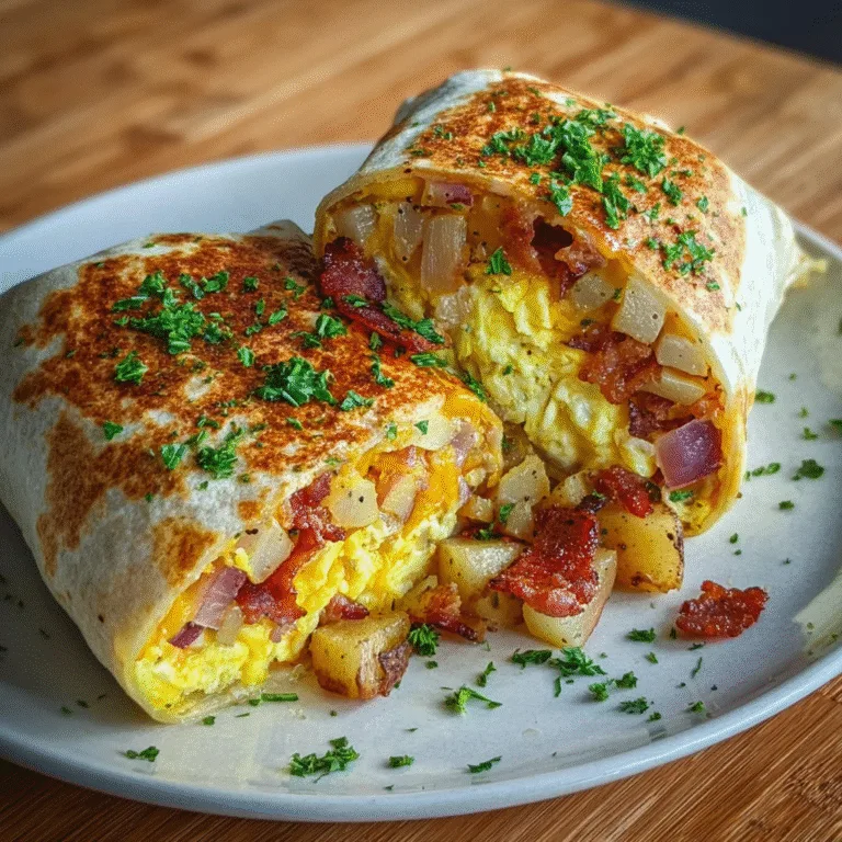Crispy Bacon Egg and Cheese Burrito with Potatoes