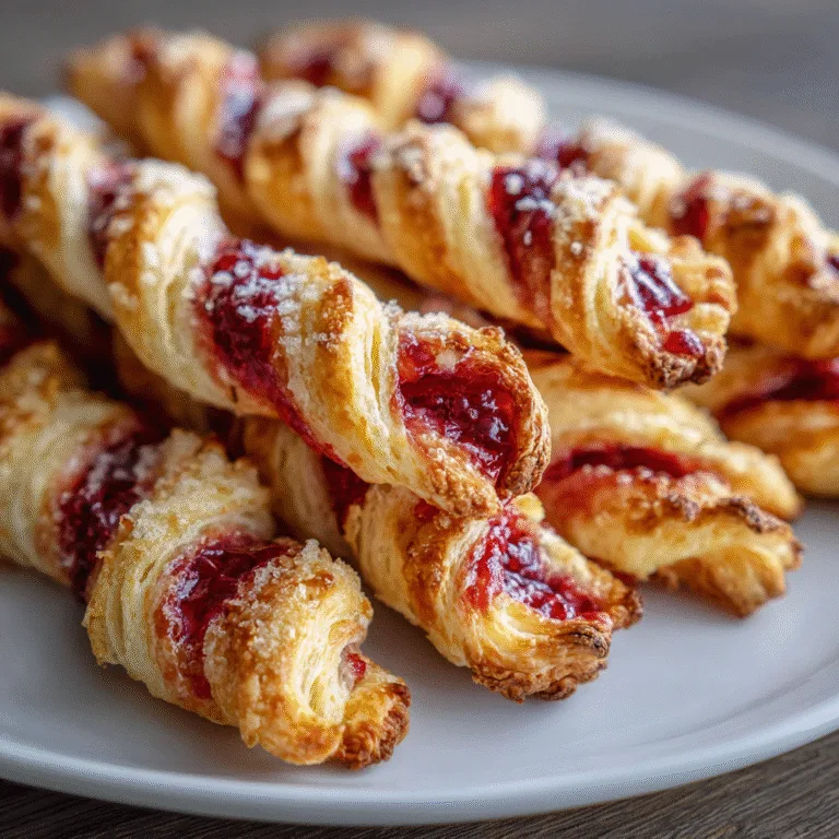 Raspberry Pastry Twists: Buttery, Flaky & Bursting