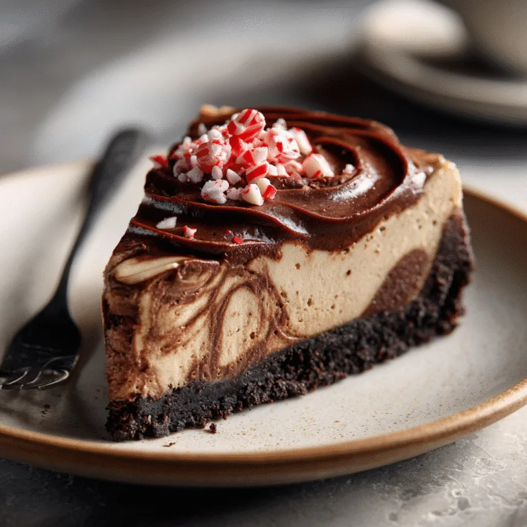 Peppermint Mocha Cheesecake – Festive & Decadent