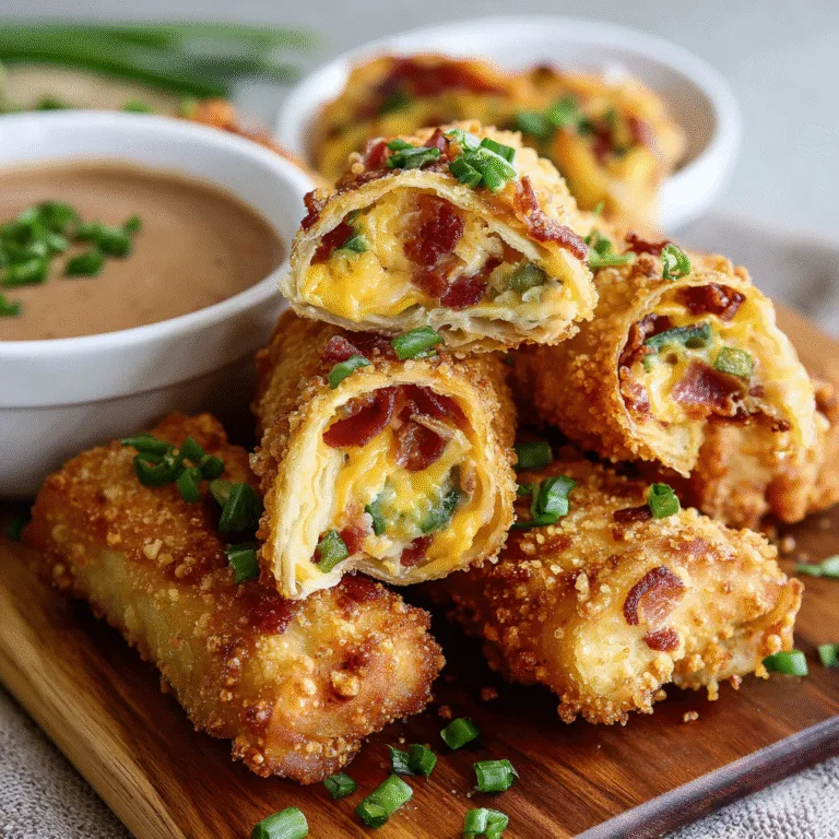 Crispy Bacon Jalapeño Popper Egg Rolls – The Ultimate Party Appetizer