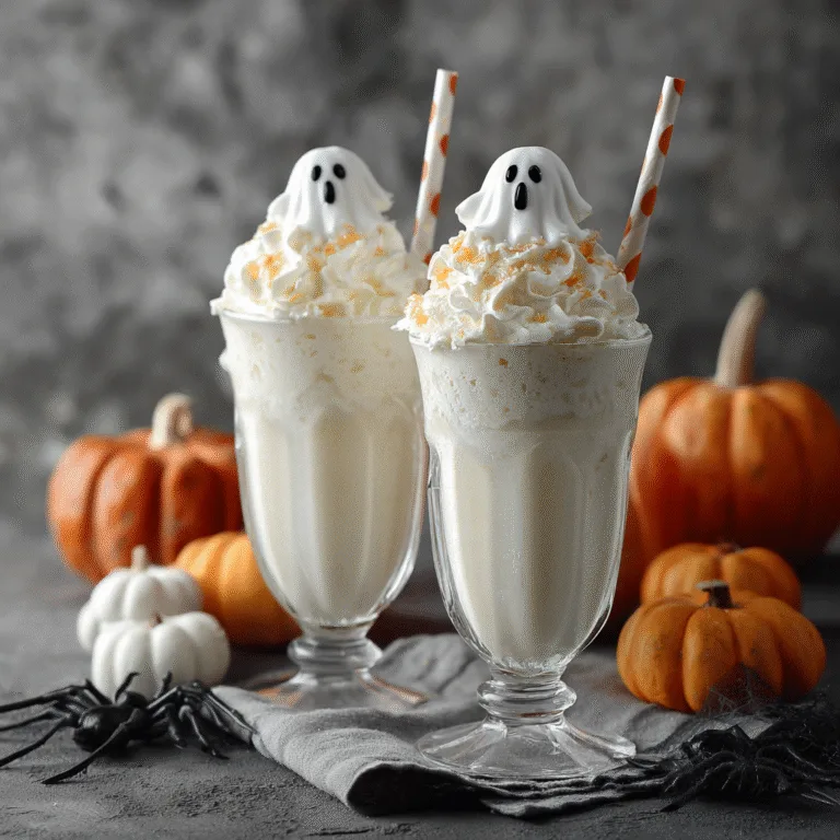 Ghostly Vanilla Milkshake – Spooky & Creamy Halloween Treat