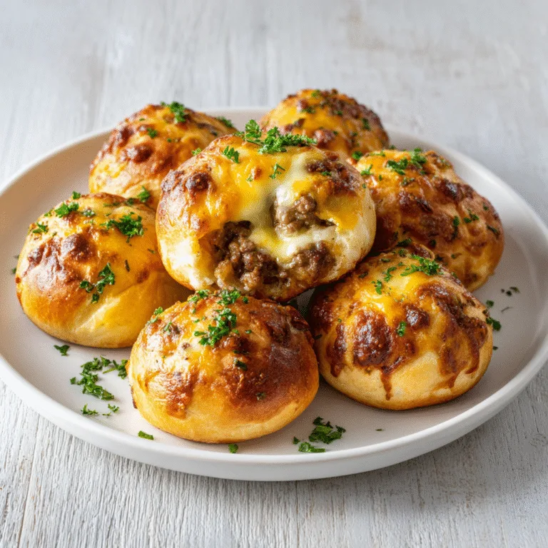 Garlic Parmesan Cheeseburger Bombs