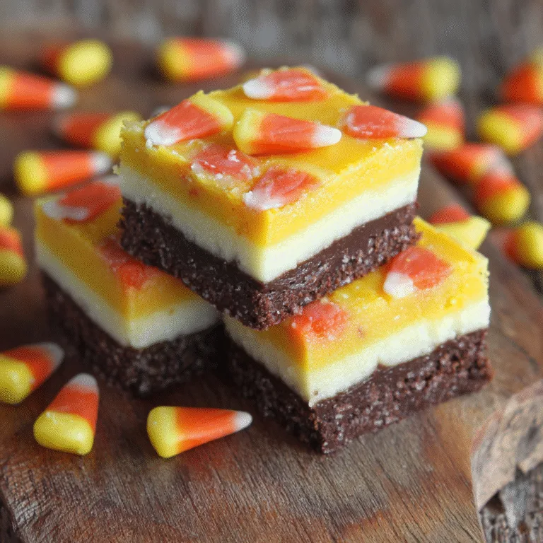 Halloween Candy Corn Fudge Squares That Wow