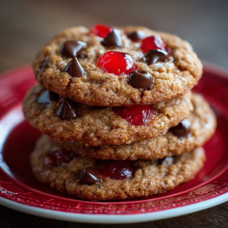 Heavenly Maraschino Cherry Chocolate Chip Cookies