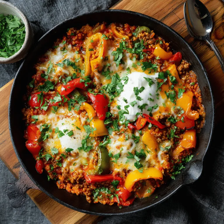 Unstuffed Pepper Skillet
