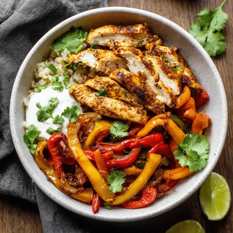 Easy Chicken Fajita Bowls