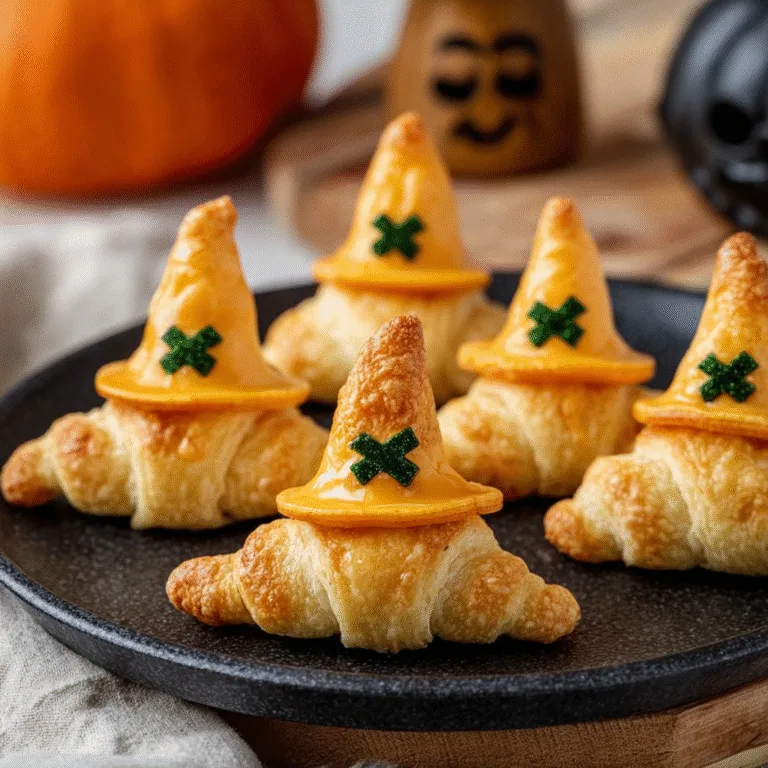 Cheesy Witch Hat Crescents – A Spooktacular Halloween Snack