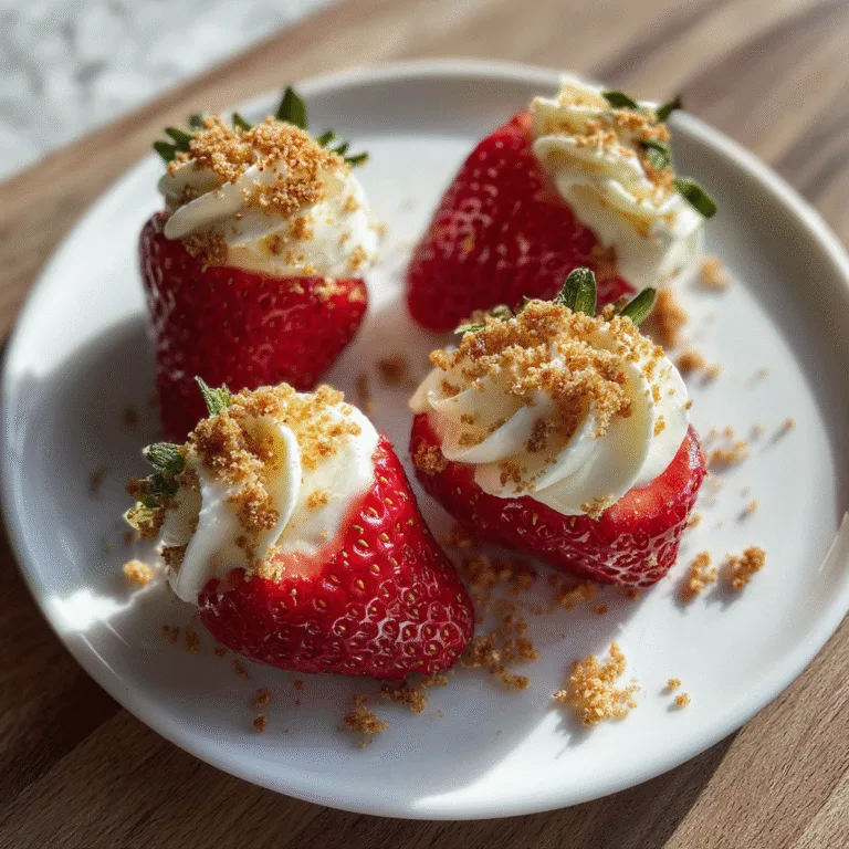 Deviled Strawberries with Cheesecake Filling – A Fun & Elegant No-Bake Dessert