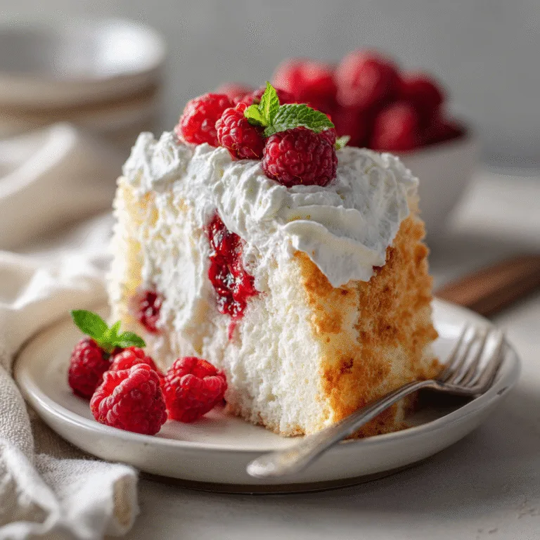 RASPBERRY ANGEL FOOD CAKE