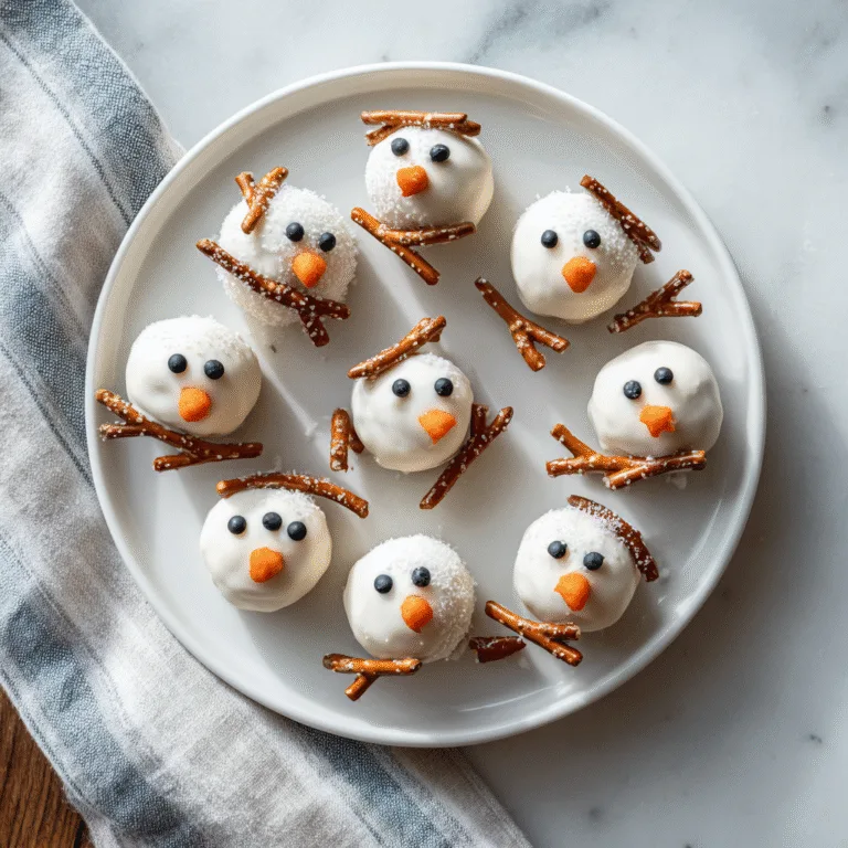No-Bake Snowman Truffles