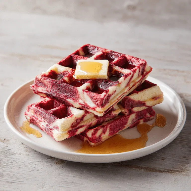 THE ULTIMATE GUIDE TO RED VELVET MARBLE WAFFLES — A BRUNCH SHOWSTOPPER YOU’LL MAKE AGAIN AND AGAIN