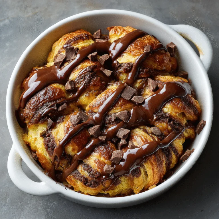 Chocolate Croissant Breakfast Bake — Decadent, Fluffy, and Chocolatey