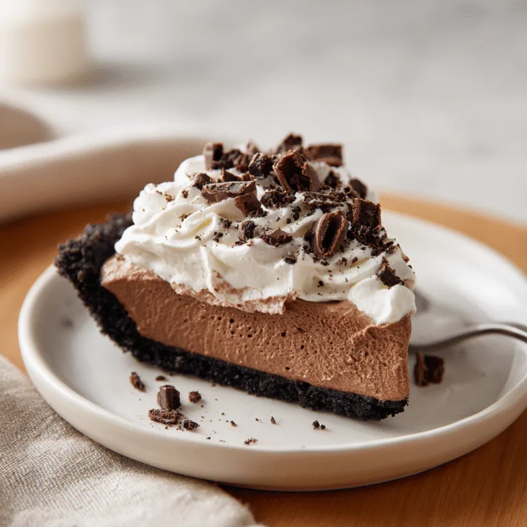 No-Bake Oreo Chocolate Mousse Pie