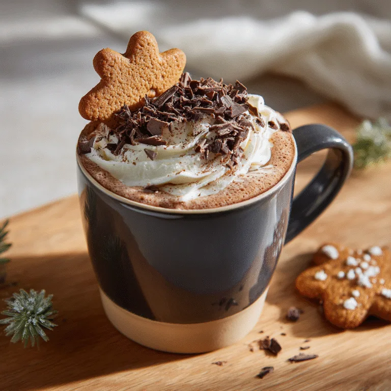Gingerbread Hot Chocolate: Cozy Winter Drink for Festive Nights