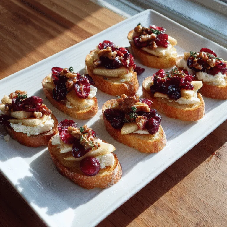 Cranberry Apple Brie Crostini