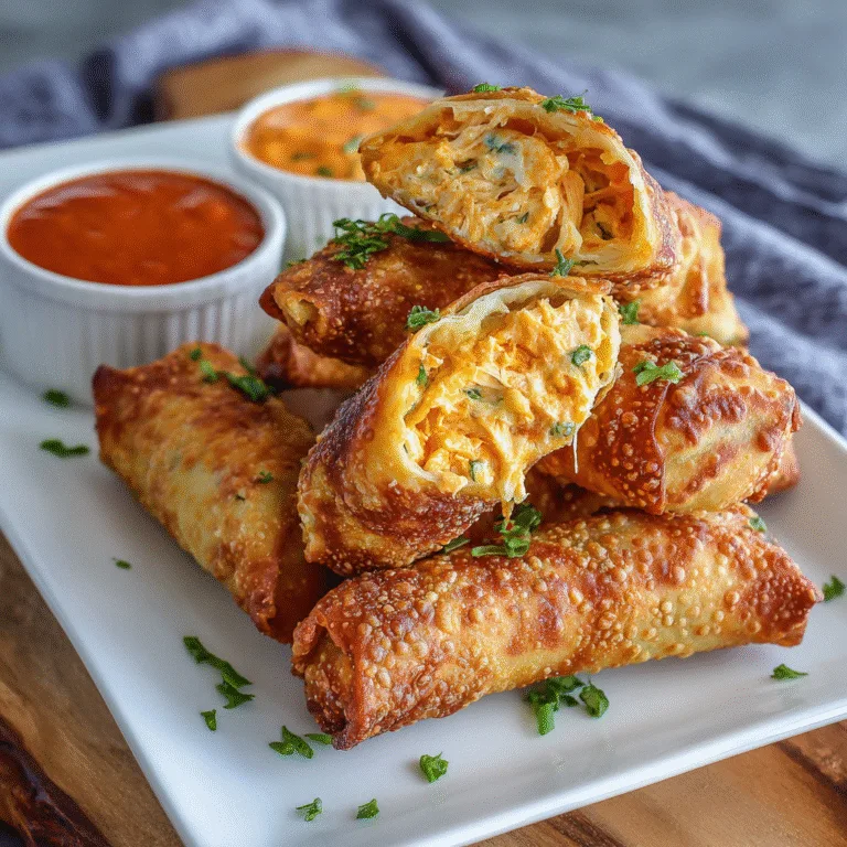Buffalo Chicken Dip Egg Rolls