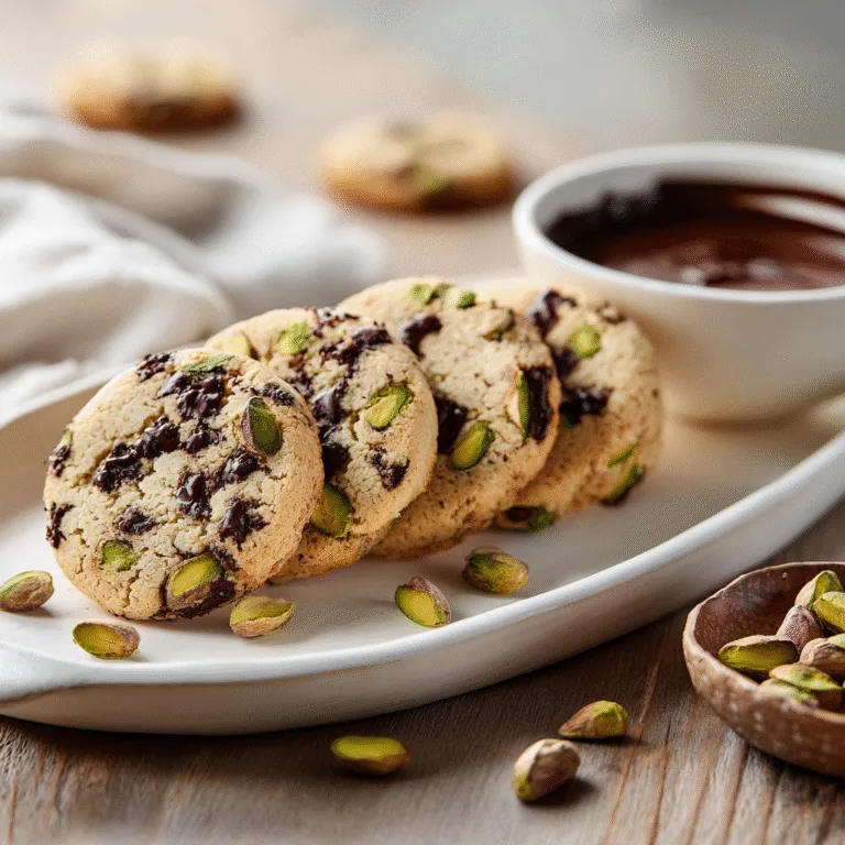 Pistachio Shortbread Cookies – Chocolate-Dipped Cookie