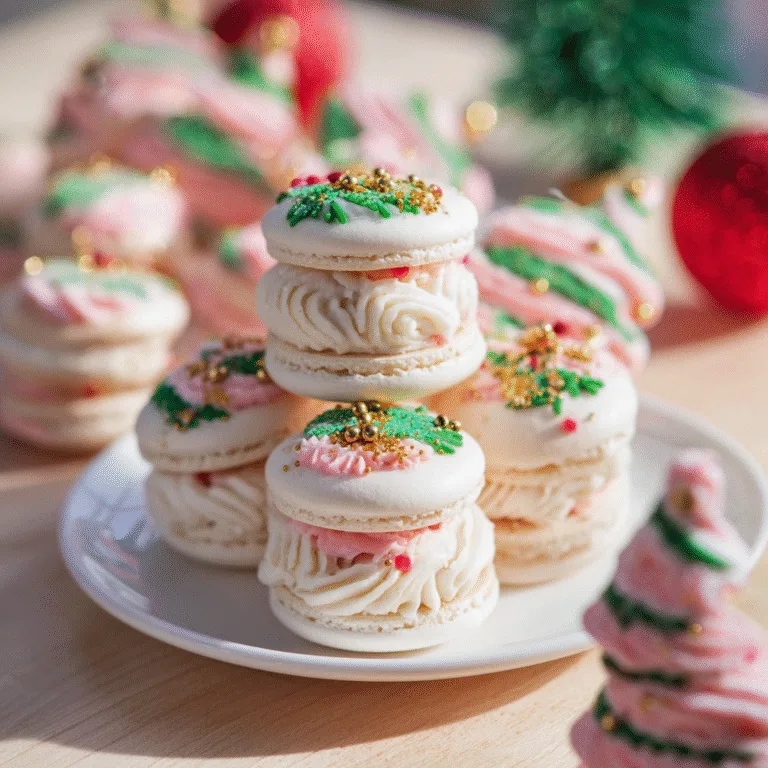 CHRISTMAS TREE CAKE MACARONS: FESTIVE HOLIDAY MAGIC IN EVERY BITE