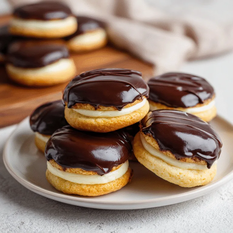 THE BEST BOSTON CREAM PIE COOKIE DESSERT