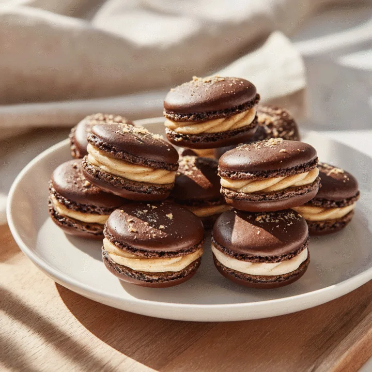 CHOCOLATE PEANUT BUTTER MACARONS: A DELICATE TREAT WITH RICH FLAVOR
