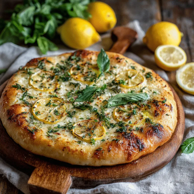 LEMON PIZZA WITH FRESH HERBS