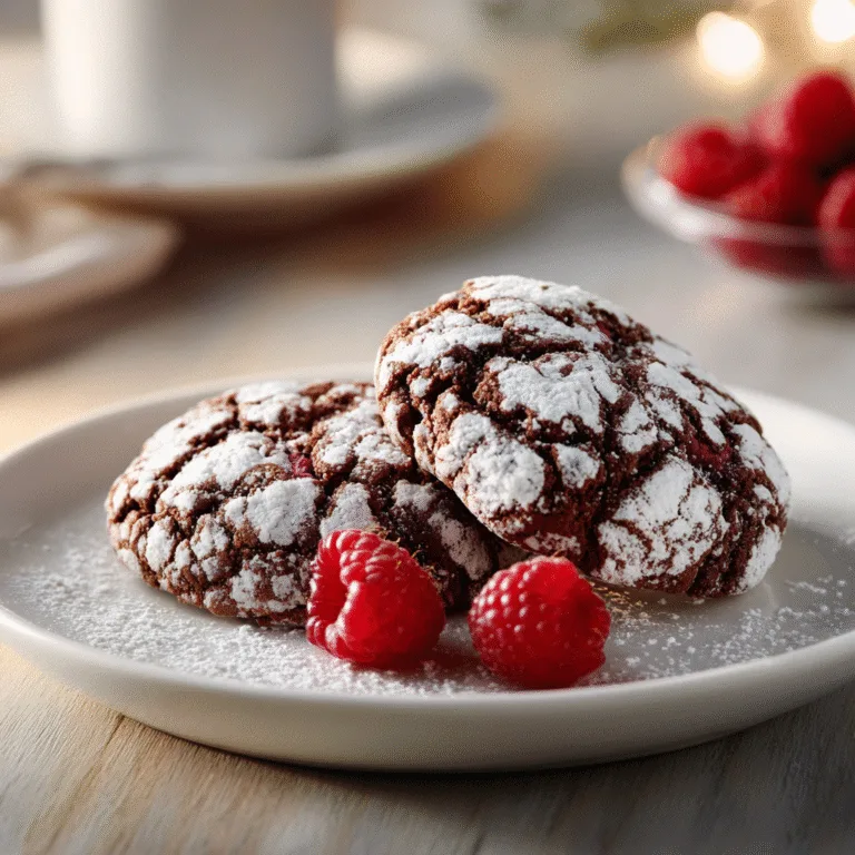 CHOCOLATE RASPBERRY CRINKLES