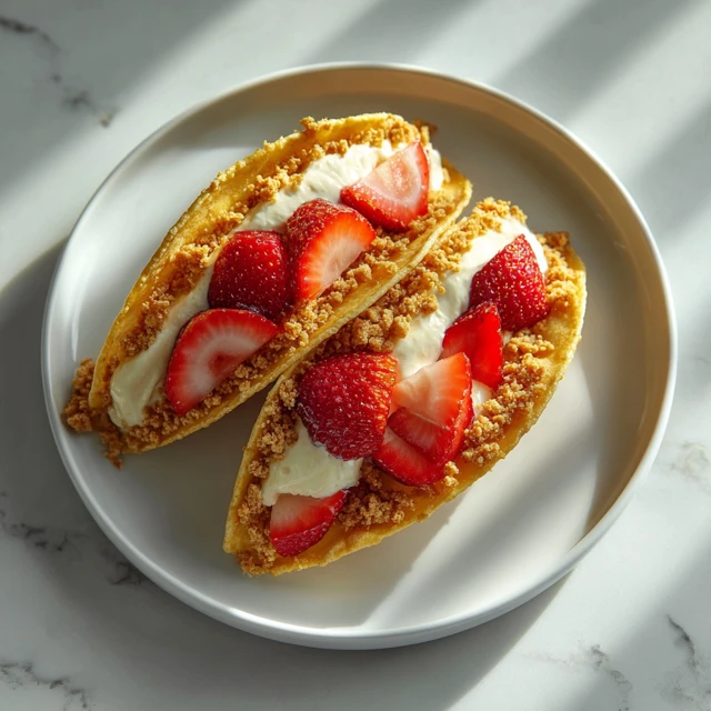 Strawberry Crunch Cheesecake Tacos – Fun, Fruity, and Decadent