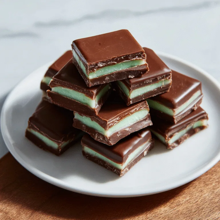 Homemade Andes Mint Chocolates