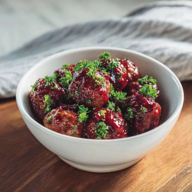 QUICK CHRISTMAS CRANBERRY MEATBALLS