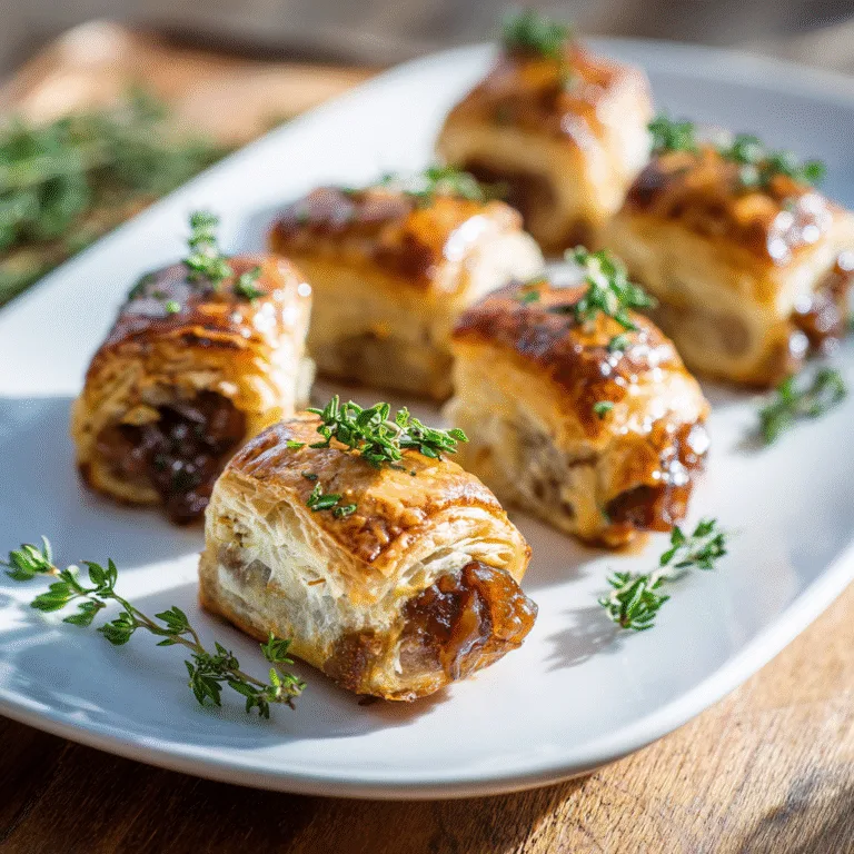 Savory French Onion Sausage Rolls – Golden, Flaky & Full of Flavor