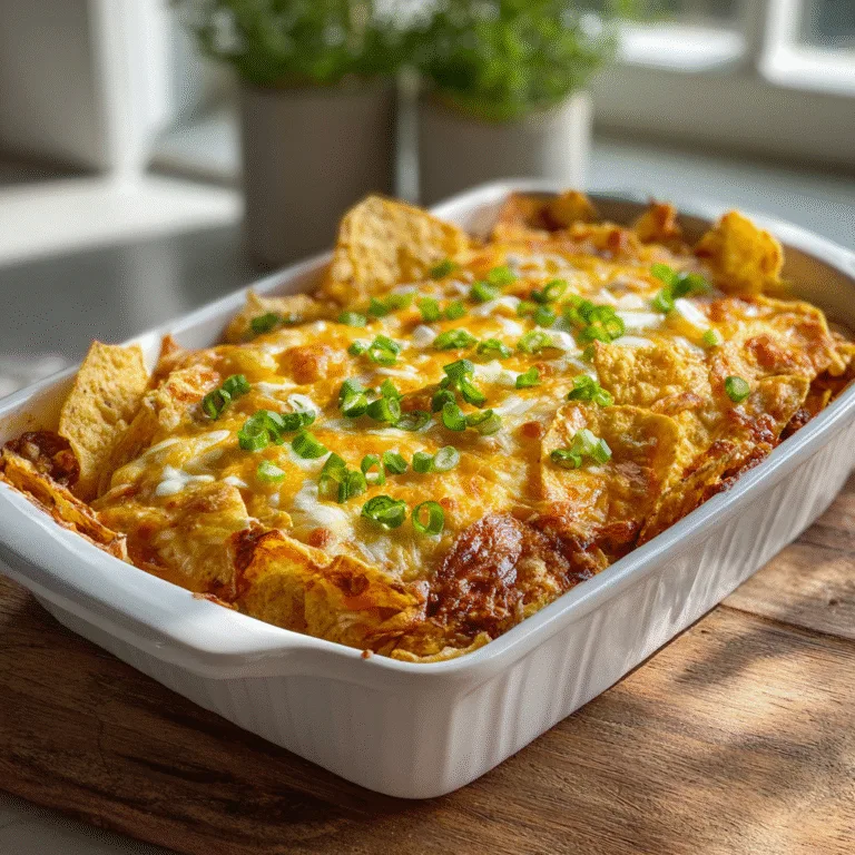 Mexican White Trash Casserole — Cheesy, Crunchy, and Completely Addictive
