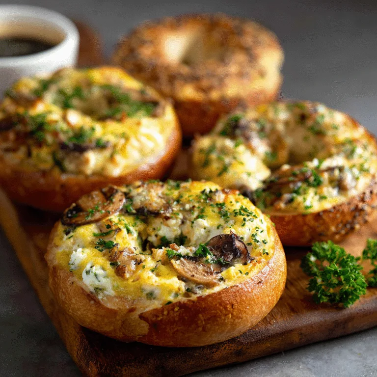 Breakfast Delight: Quiche-Filled Bagels Recipe