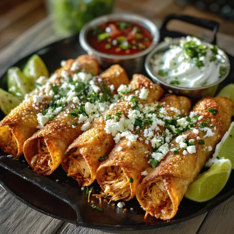 CRISPY CHICKEN TAQUITOS – GOLDEN, CRUNCHY