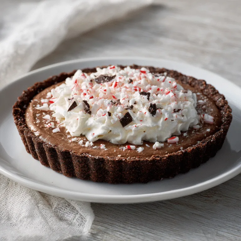 Chocolate Peppermint Mousse Tart – Perfect Christmas Dessert