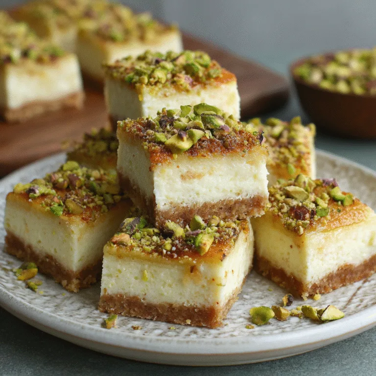 Easy Pistachio Cheesecake Bars