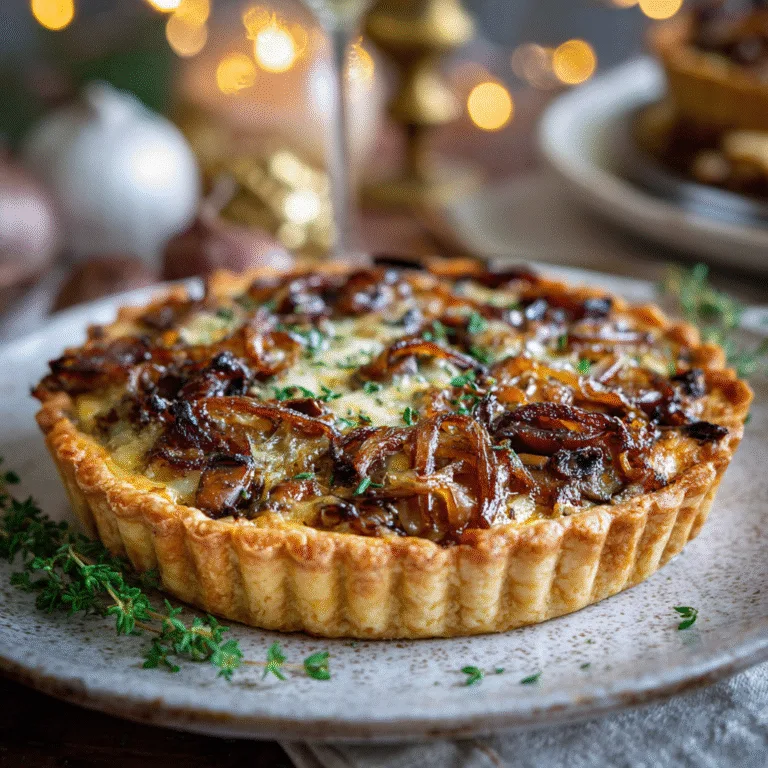French Onion Mushroom Tart: A Deeply Savory, French-Inspired Masterpiece