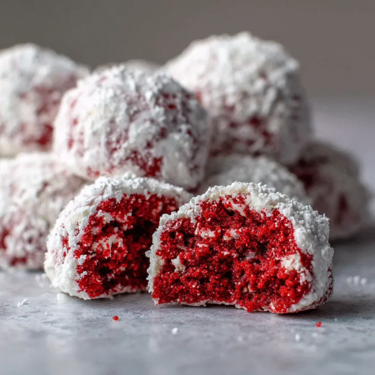 Red Velvet Snowball Cookies