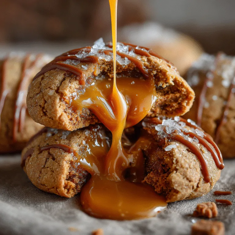Stuffed Biscoff Butter Lava Cookies – Gooey Caramel Delight