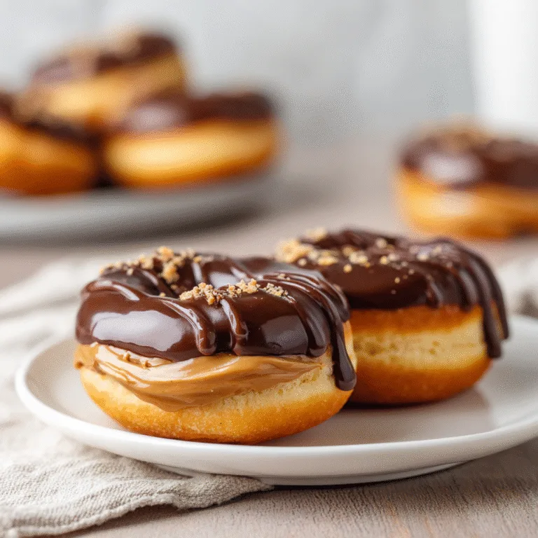 Chocolate Peanut Butter Cup Stuffed Donuts: Decadent No-Bake Treats for Ultimate Indulgence