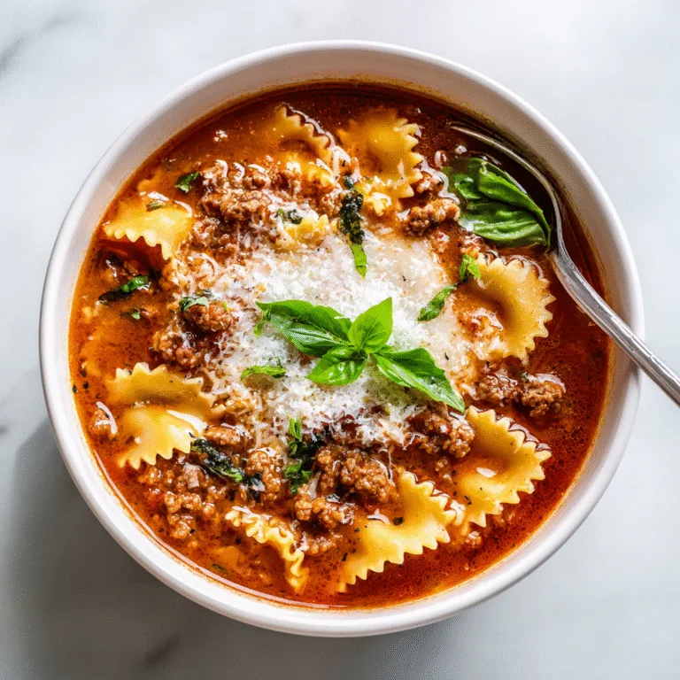 Cozy One Pot Lasagna Soup for Effortless Comfort Food Nights